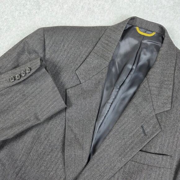 Hart Schaffner Marx Size 41 Dark Gray Wool Blazer Sport Coat Suit Jacket - Picture 1 of 12